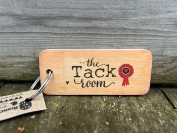 Tack Room Wooden Key Ring