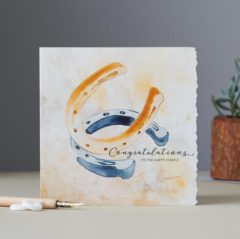 Congratulations Horseshoes Card