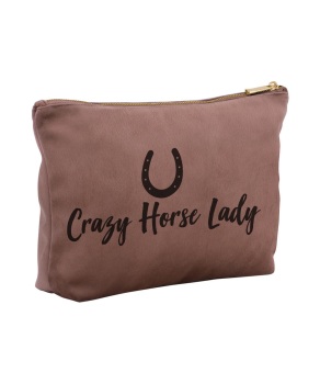 Crazy Horse Lady Blush Velvet Wash Bag