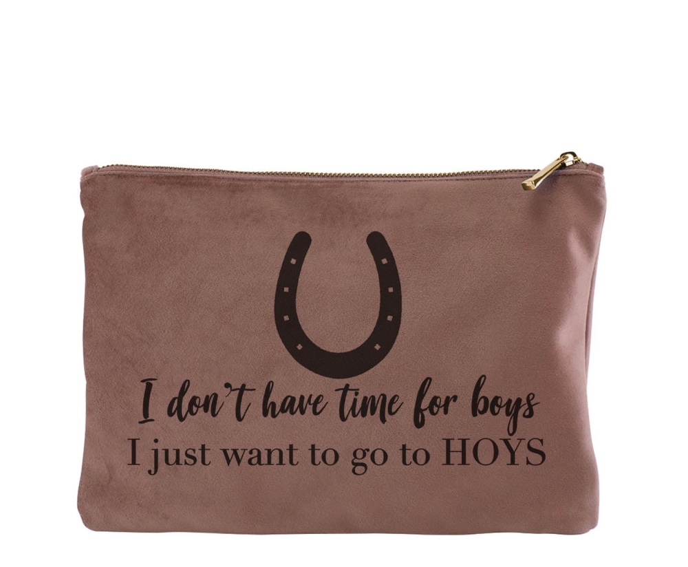 I don't have time for boys... Blush Velvet Wash Bag