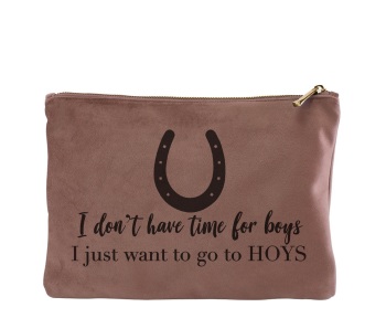 I don't have time for boys... Blush Velvet Wash Bag