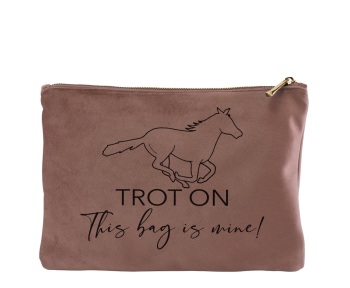 Trot On Blush Velvet Wash Bag
