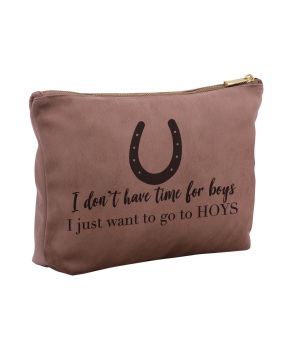 I don't have time for boys... Blush Velvet Make Up Bag