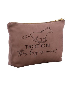 Trot On Blush Velvet Make Up Bag