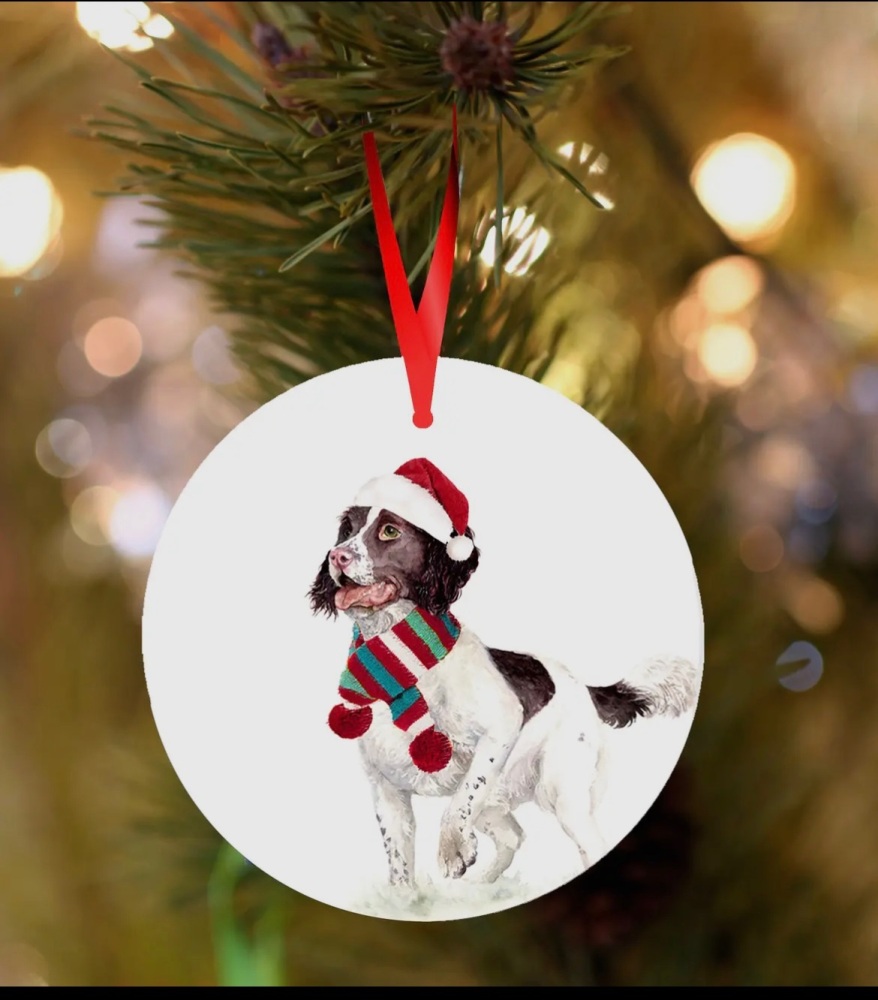 Springer Spaniel Ceramic Christmas Decoration