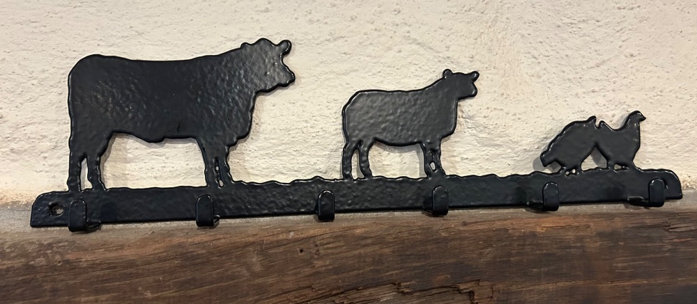 Farmyard 6 Hook Key Rack