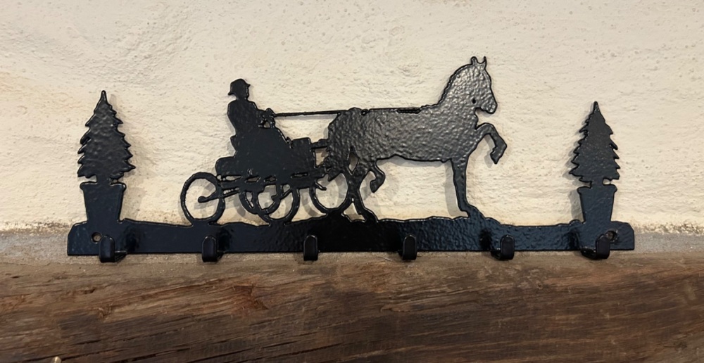 Driving Horse 6 Hook Key Rack