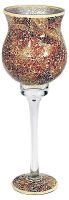 50cm Orange Glass Mosaic Goblet Candle Holder