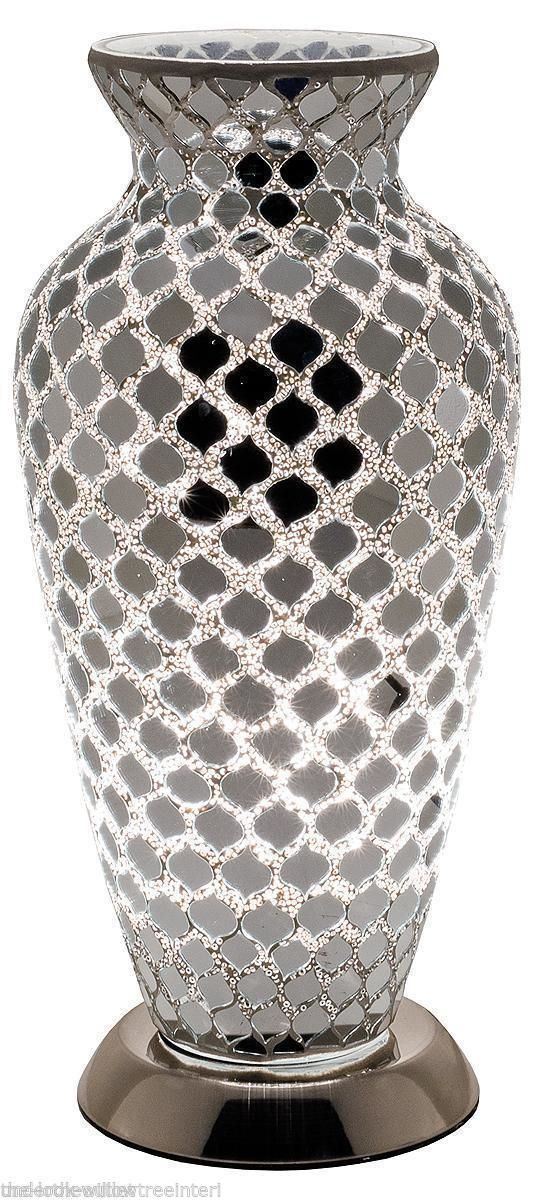 Crackle Mirror Mosaic Vase Lamp