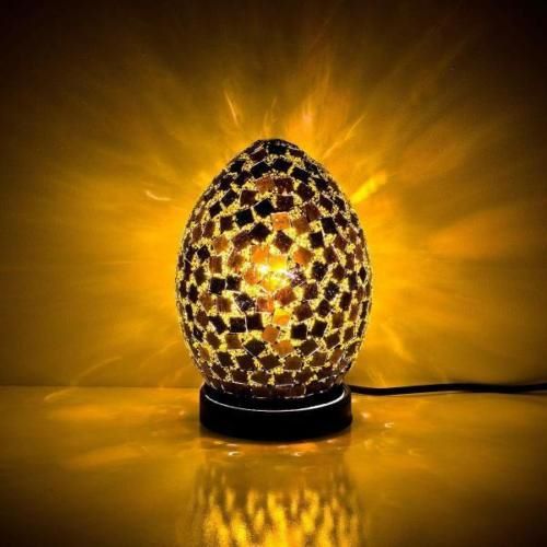 Black Tile Mosaic Mini Egg Lamp
