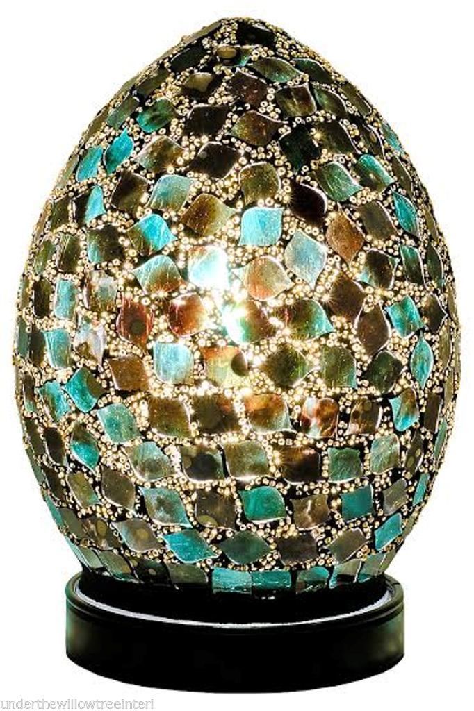 Green Tile Mosaic Mini Egg Lamp