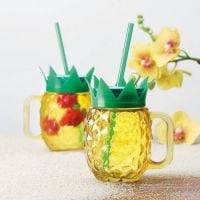 Pineapple Mason Drinking Glass
