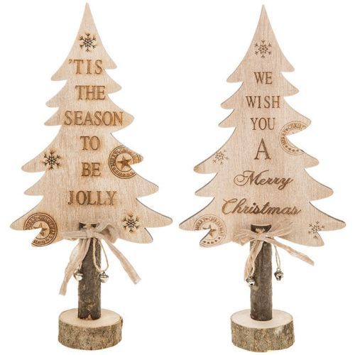 Pair of Christmas Craft Message Trees Small 