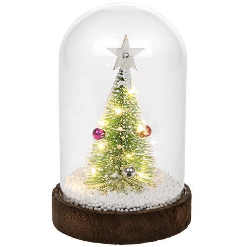 LED Glass Dome Christmas Tree Scene