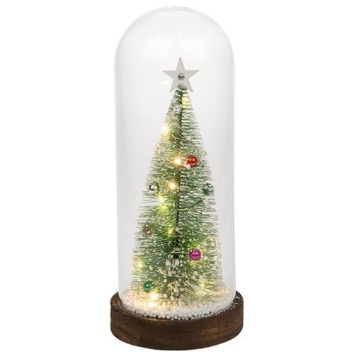 Large LED Glass Dome Christmas Tree Scene