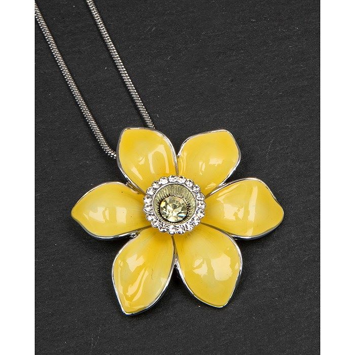 Equilibrium Yellow Daffodil Necklace
