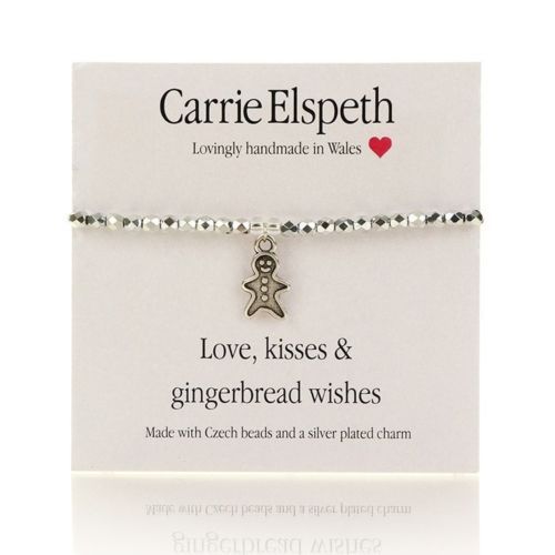 Carrie Elspeth Bracelet "Love, Kisses & Gingerbread Wishes" Gift Card 