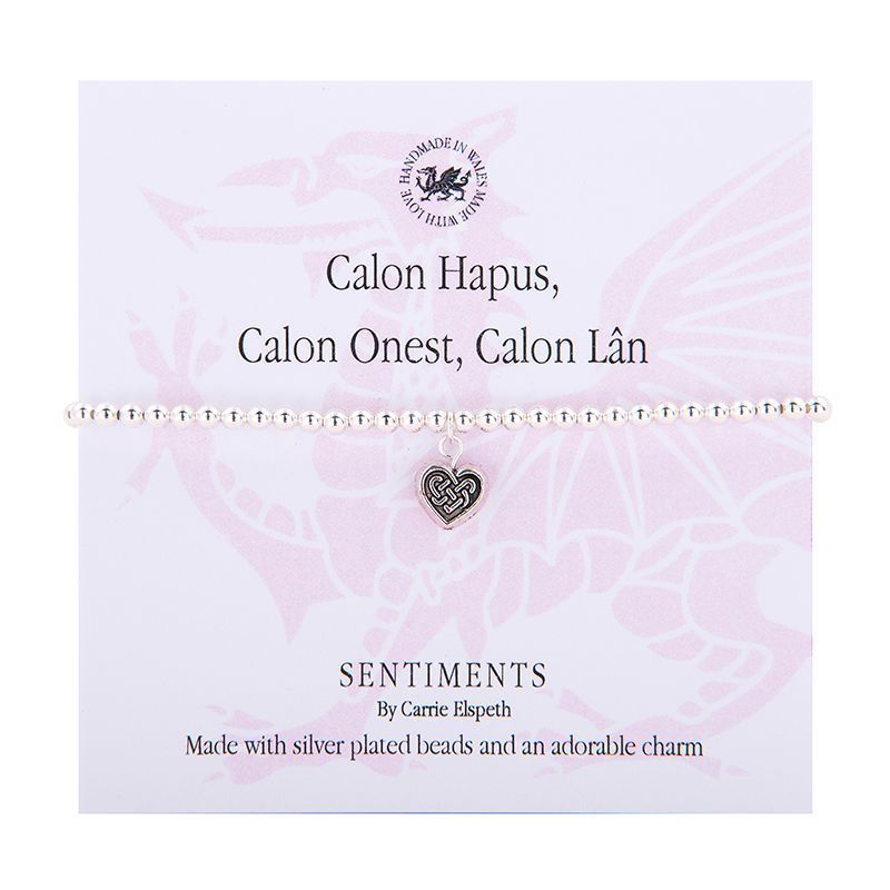 Carrie Elspeth Bracelet 'Calon Lan, Calon Onest, Calon Hapus' Gift Card Wales 