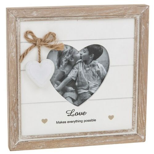 LOVE Photo Picture Frame Heart Shabby Chic