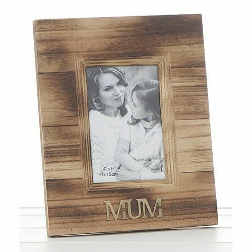 MUM 4x6" Rustic Wood Photo Frame Wooden 