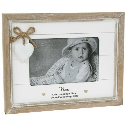 NAN 4x6" Photo Picture Frame Gift Heart Shabby Chic 