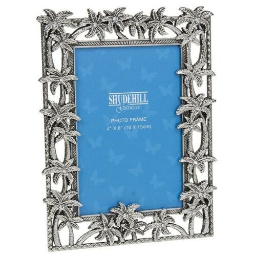 Pewter Colonial Palm Tree Photo Picture Frame 4x6