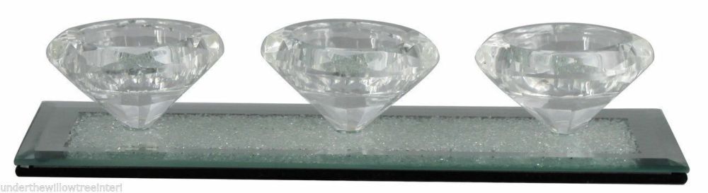 Diamond Crush Large Tealight Holder Tea Light Candle Holder 