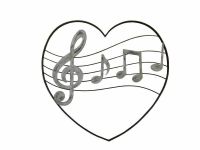 Musical Notes In Love Heart
