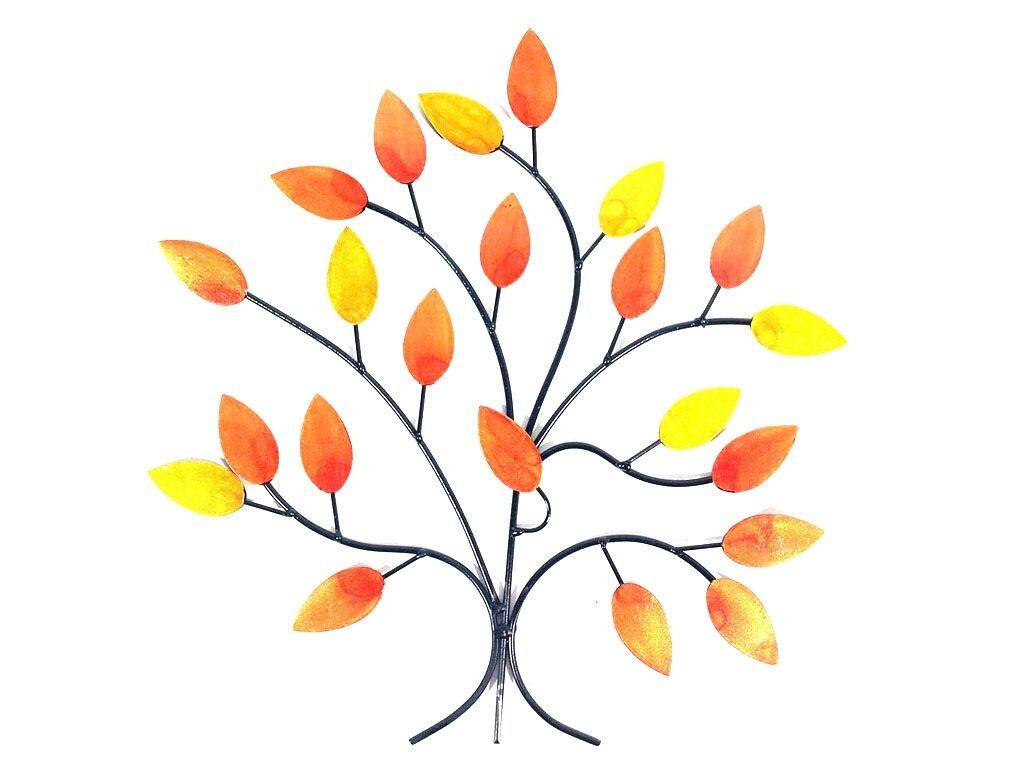 Autumn Leaves on Branch Wall Art