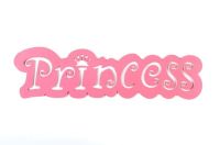 Pink Princess Metal Cut Out Wall Art