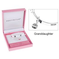  Equilibrium GRANDDAUGHTER Girls Childrens Bangle with Heart Charm