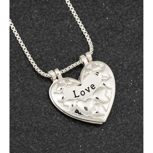 Equilibrium Silver Plated Lifting Heart Necklace