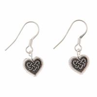 Carrie Elspeth Celtic Heart Earrings Sterling Silver
