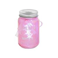 Mum LED Pink Firefly Jar