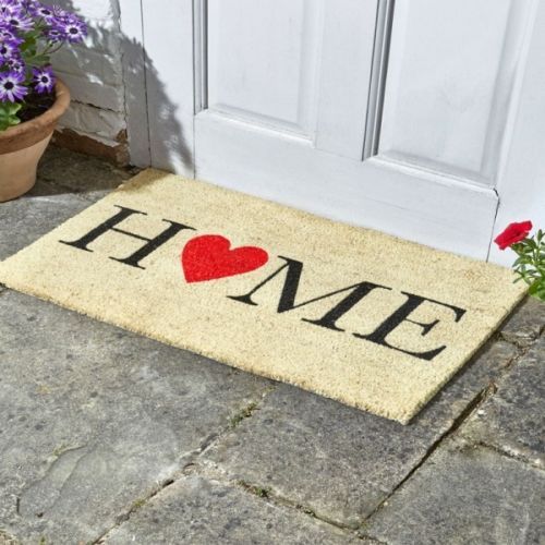 Home is Where the Heart is Coir Doormat 