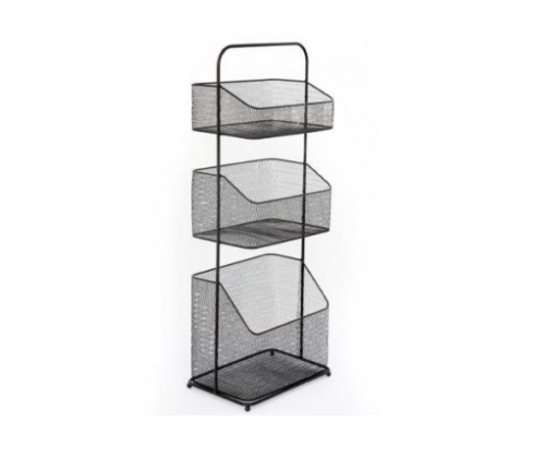 Black Wire Mesh Freestanding Shelving, White Shelving Unit With Baskets