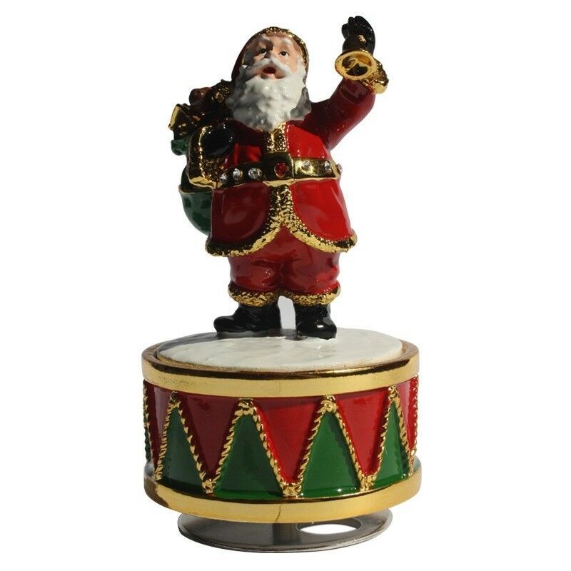 Santa Ringing Bell Musical Figurine