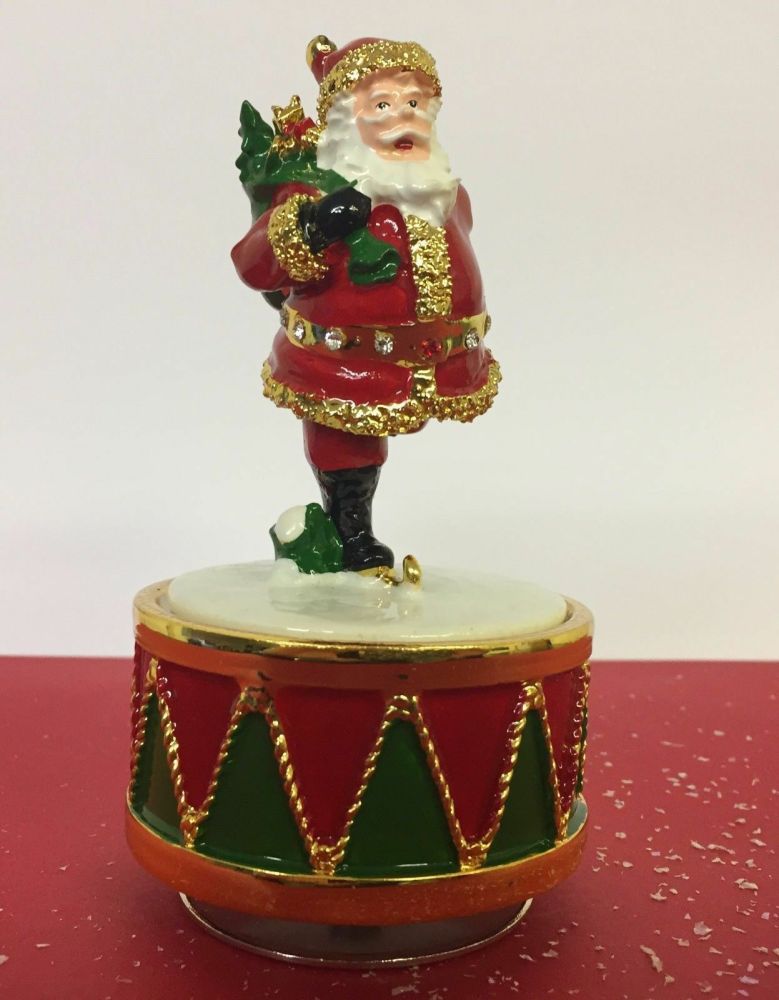 Santa Ice Skating Musical Figurine