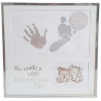 Baby Hand & Foot Print Silver Frame with Ink Pad