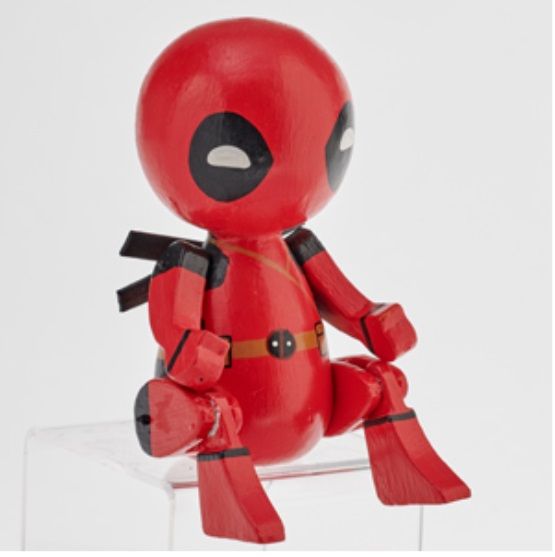 Deadpool Wooden Puppet Figure