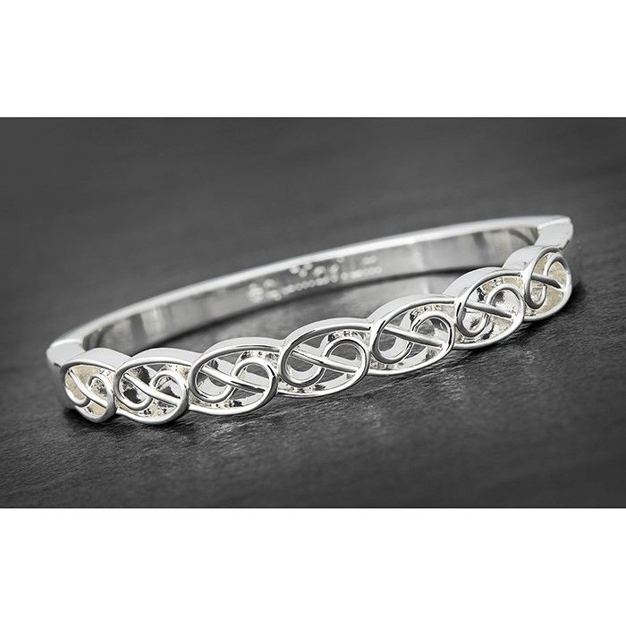 Equilibrium Celtic Eternal Silver Plated Bangle