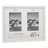 Then & Now 40th Anniversary Photo Frame
