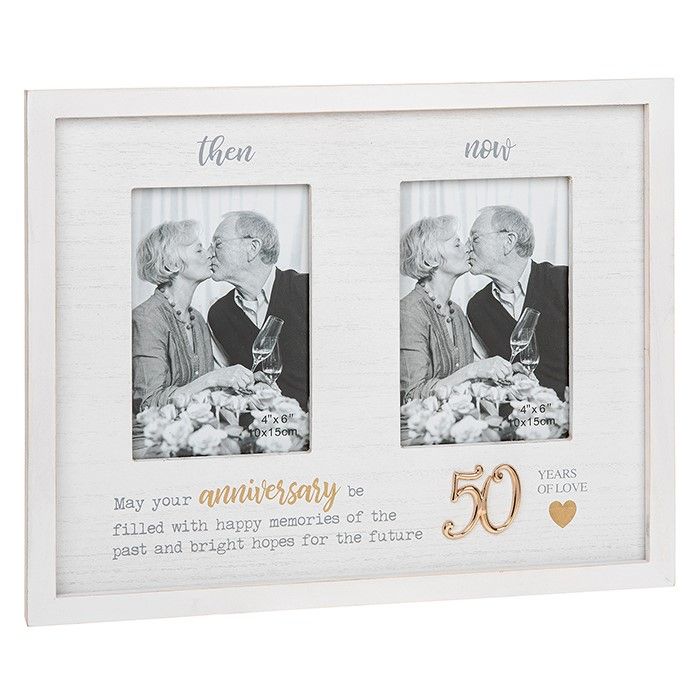 Then & Now 50th Anniversary Photo Frame