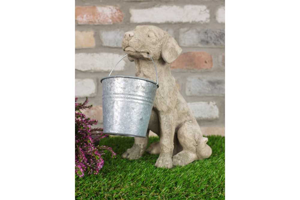 Dog Carrying Pot Garden Patio Outdoor Ornament