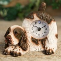 Springer Spaniel Dog Mantel Clock With Wagging Tail