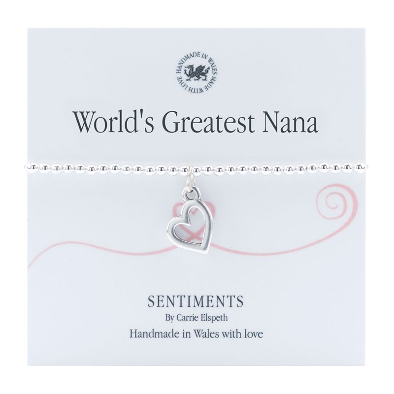 Carrie Elspeth Bracelet 'World's Greatest Nana' Sentiment Gift Card