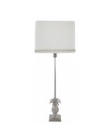 Nickel Pineapple Tall Table Lamp With 10