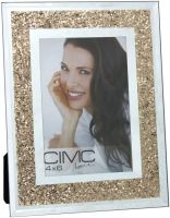 Mirror Gold Diamond Crush Glitter Photo Frame 4 x 6