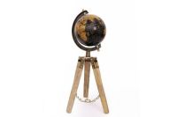 World Globe On  Wooden Tripod Stand Home and Office Decoration