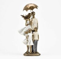 Rainy Day Collection Family  with Umbrella Figurine
